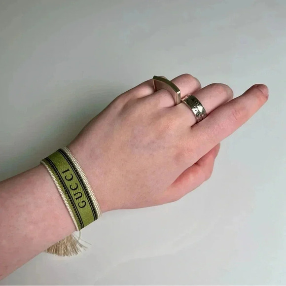 Gucci Jewelry - Gucci up cycled ribbonn bracelet repurposed